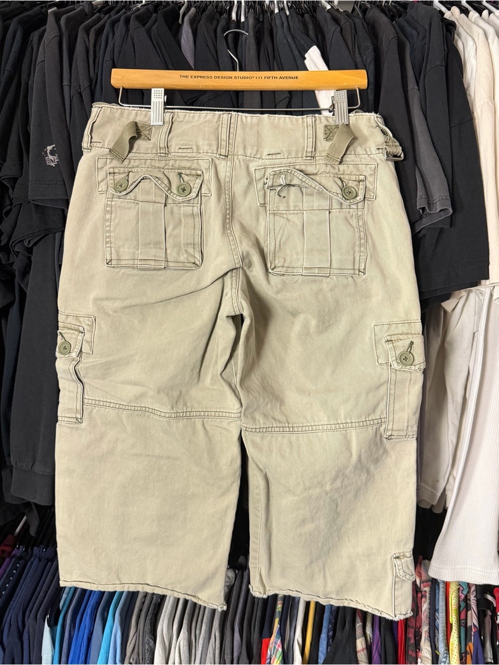 Vintage Abercrombie And Fitch Cargo Capri Pants Womens Size 4 32” Utility Y2K